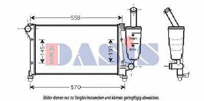 AKS DASIS 080066n -  Радиатор, охлаждение двигателя